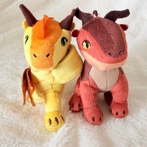 Wings of Fire Dragon Bag Clip & Cutie Cuff Bundle - Sunny & Clay